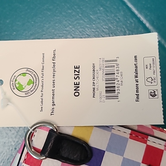 No Boundaries Rainbow Checkered Phone Crossbody - Picture 4 of 7